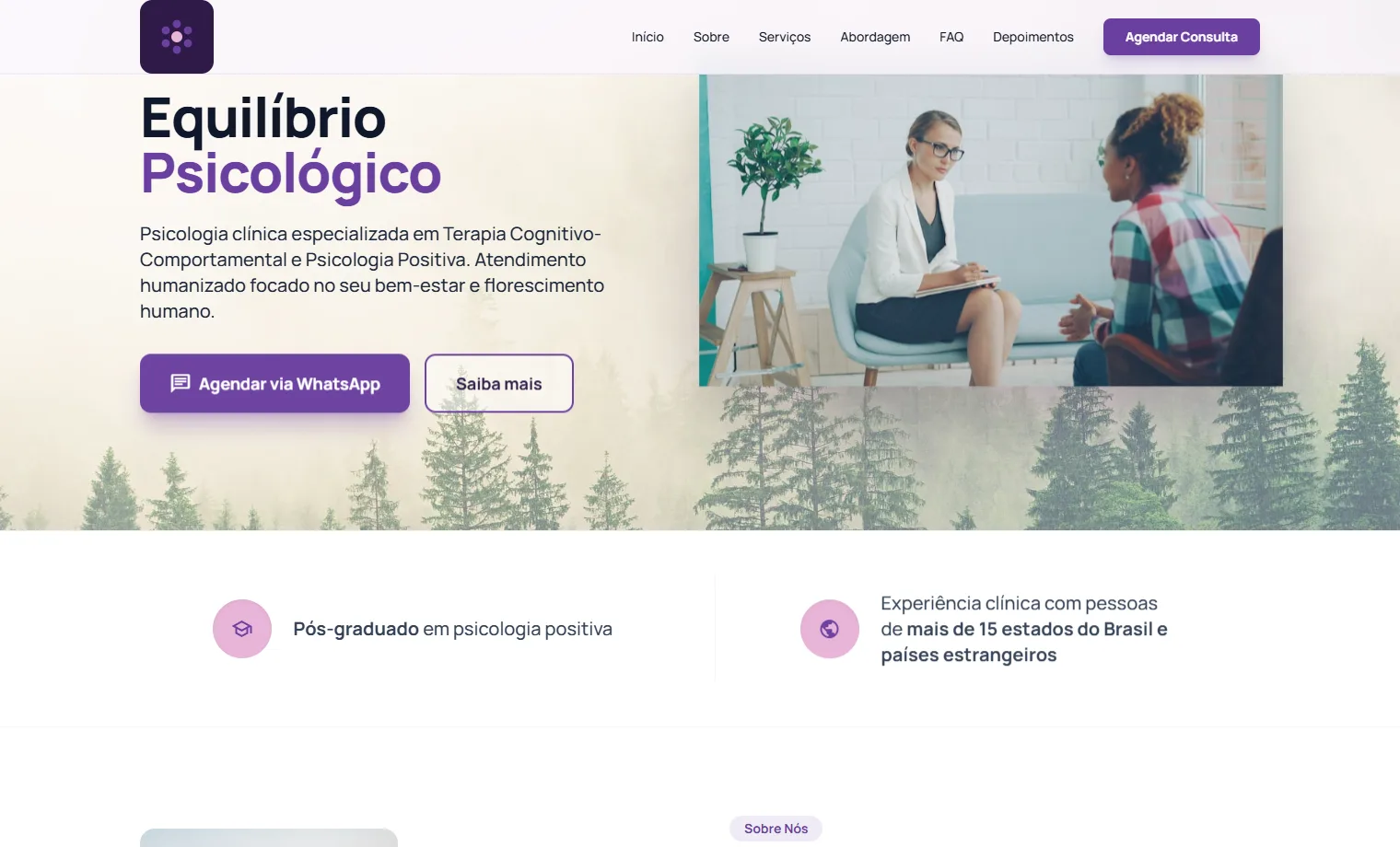 Prévia do site Equilíbrio Psicológico