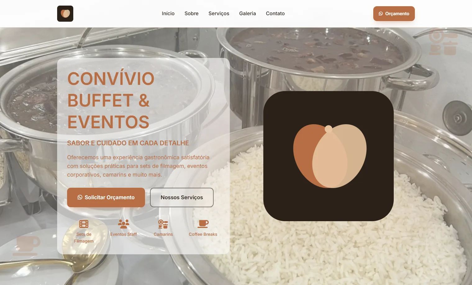 Prévia do site Convívio Buffet & Eventos