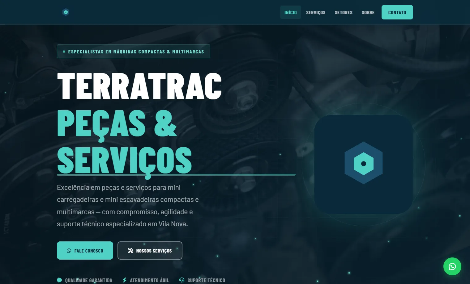 Prévia do site TerraTrac Peças & Serviços