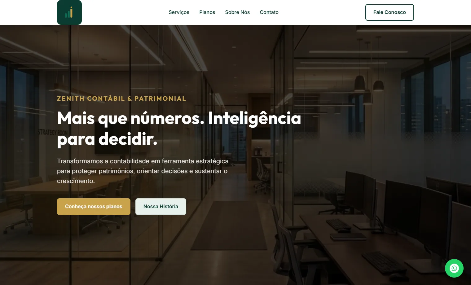 Prévia do site Zenith Contábil & Patrimonial