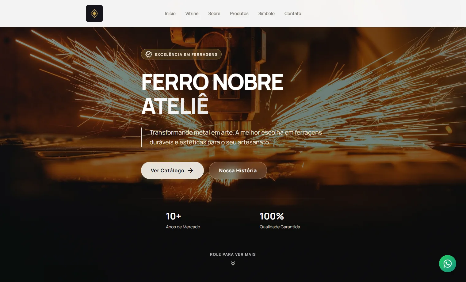 Prévia do site Ferro Nobre Ateliê