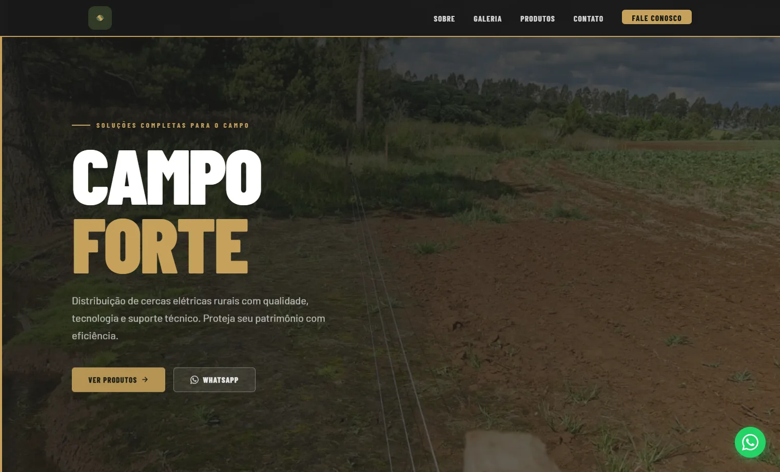 Prévia do site Campo Forte
