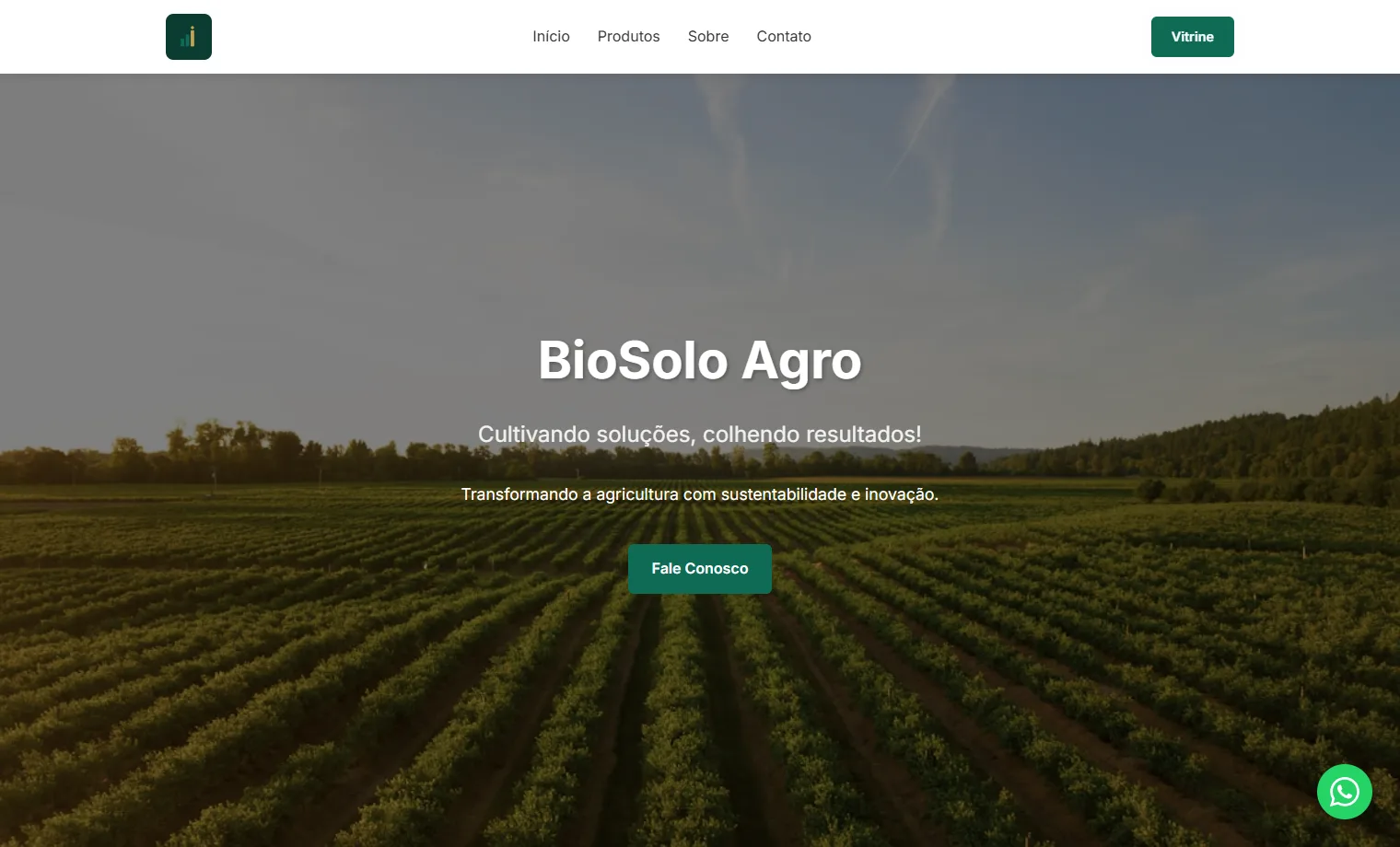 Prévia do site BioSolo Agro