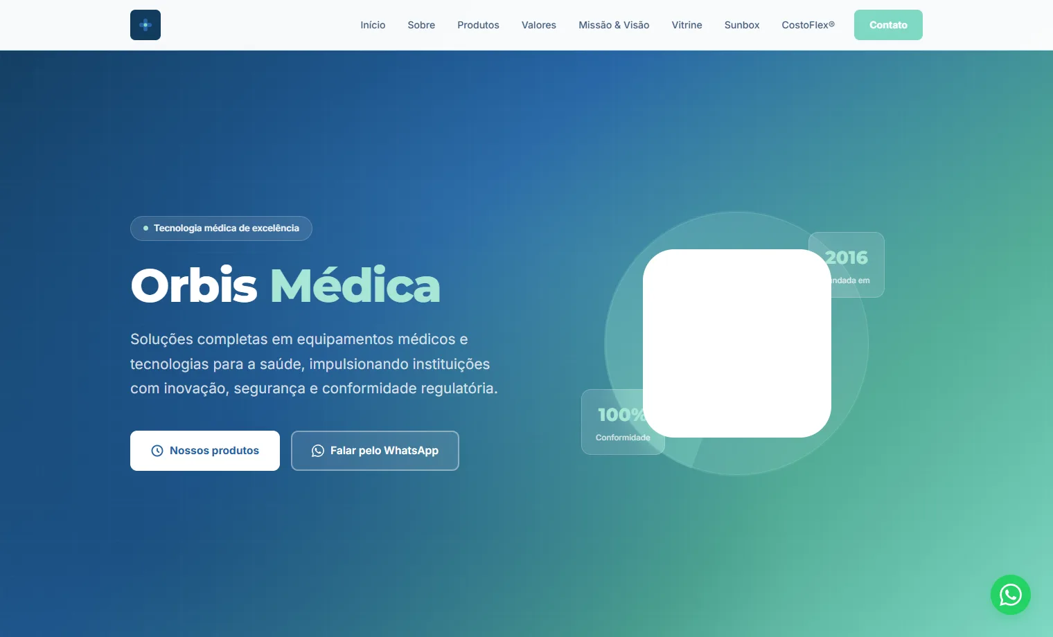 Prévia do site Orbis Médica