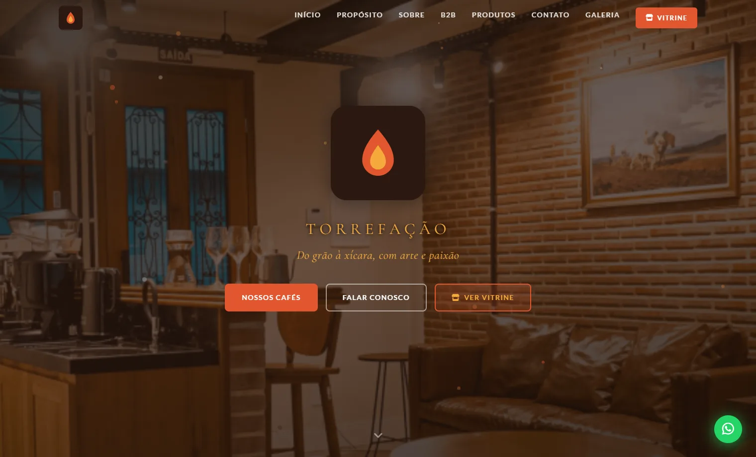 Prévia do site Grão Nobre Cafés Especiais