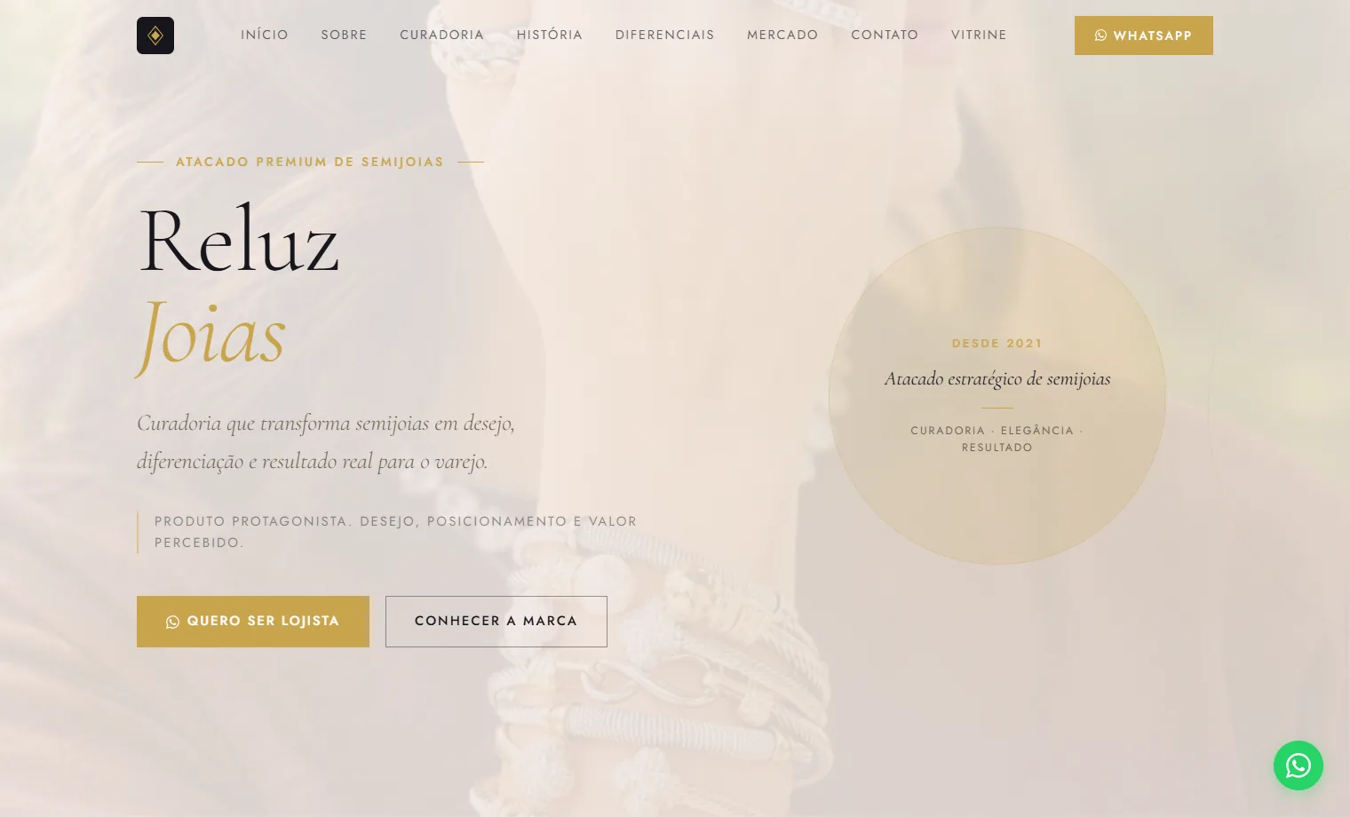 Prévia do site Reluz Semijoias