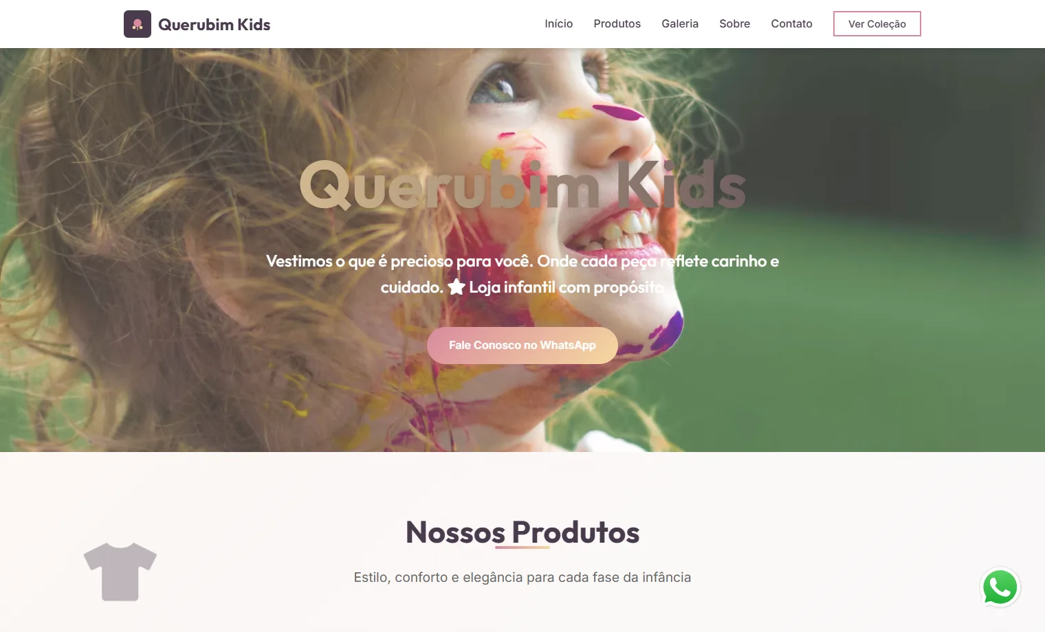 Prévia do site Querubim Kids