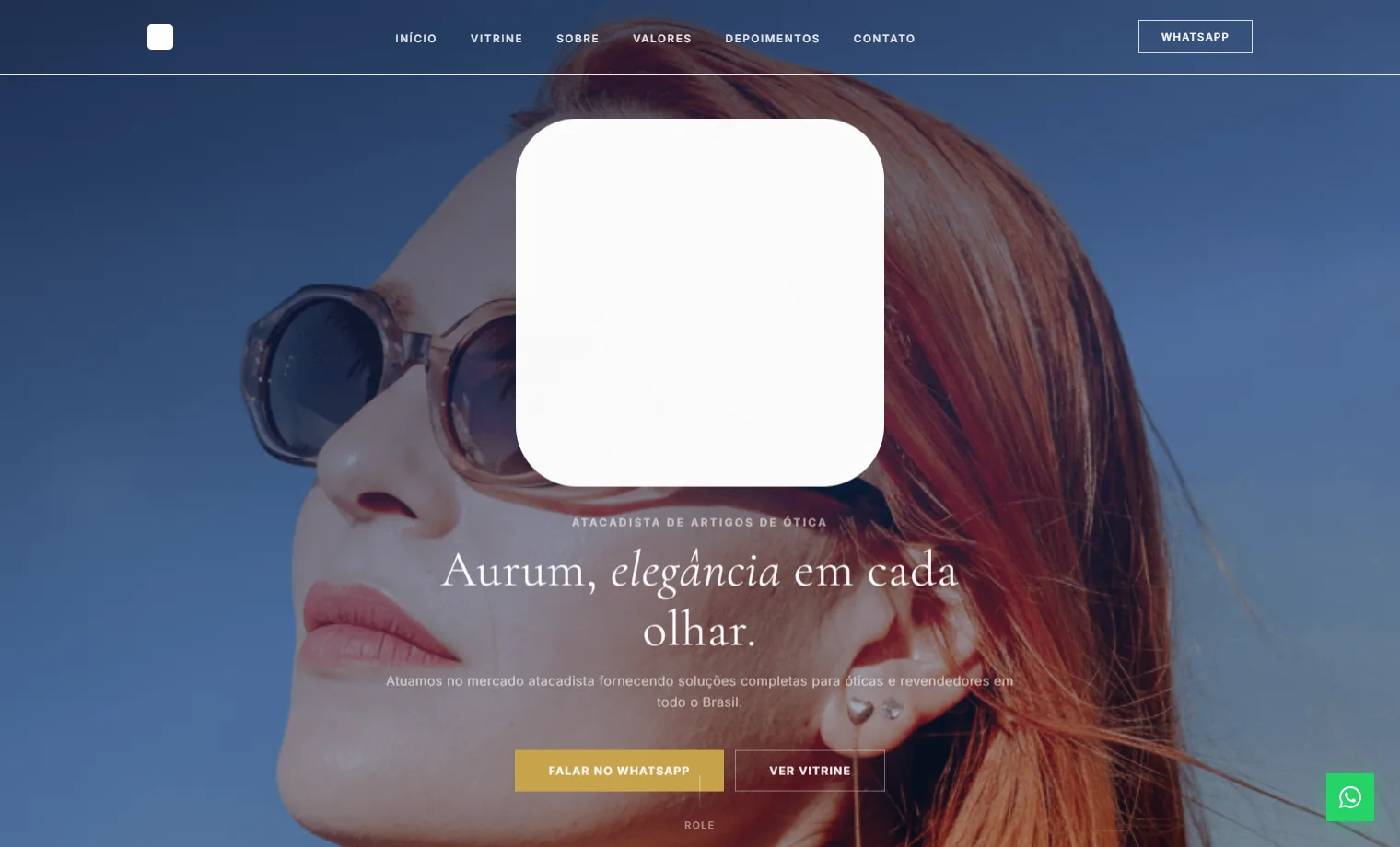 Prévia do site Aurum Eyewear