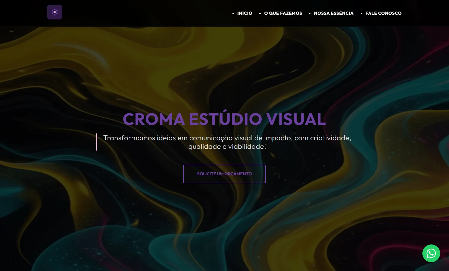 Prévia do site Croma Estúdio Visual